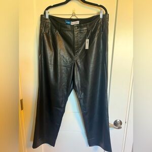 Old Navy faux-leather pants black